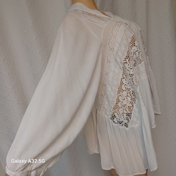 Elevenses  Woman Kenepa White Lace Kimoni Cardigan Sz XS - Picture 8 of 16